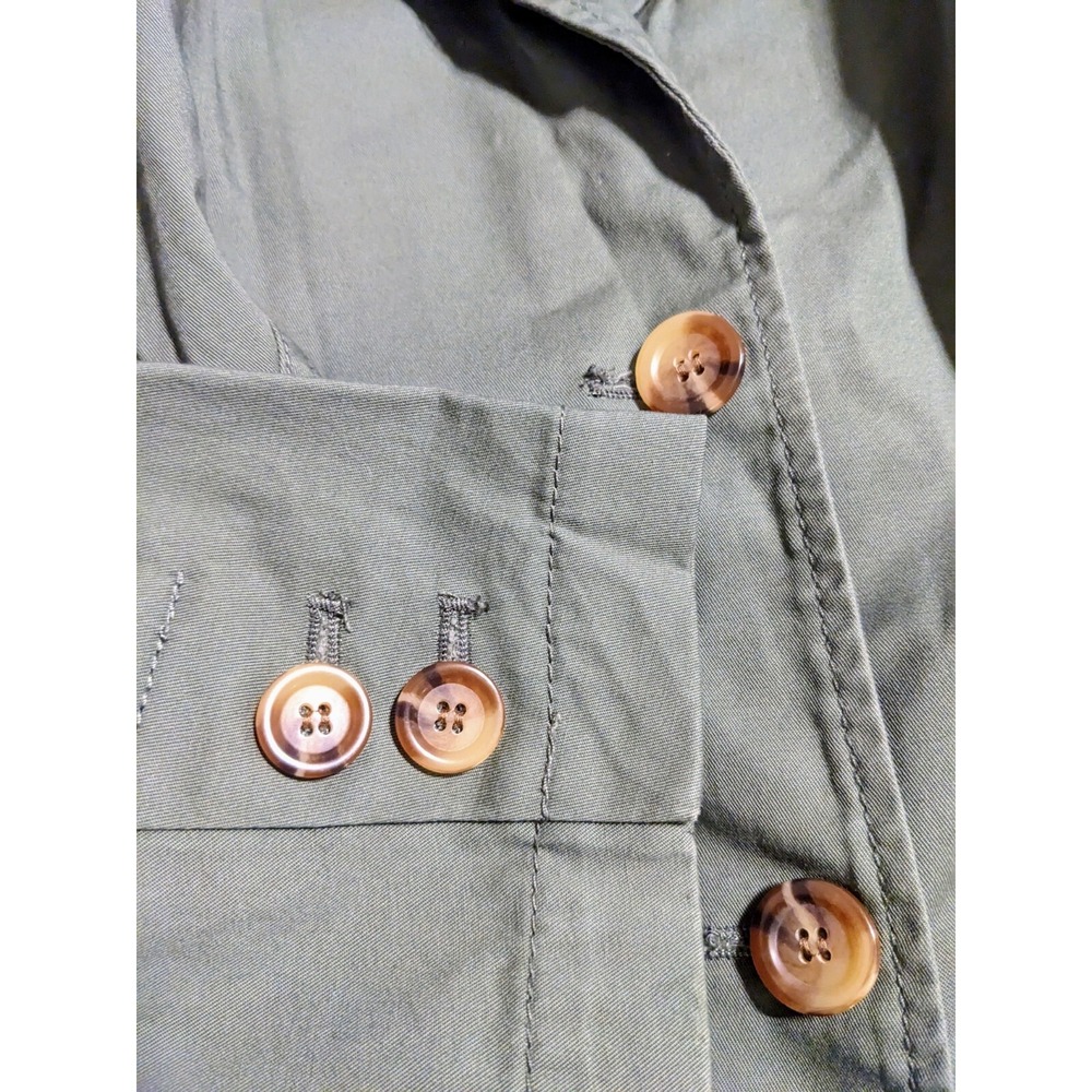 Talbots Olive Green Jacket Blazer Structured Button Details Sz 4P - Picture 4 of 8